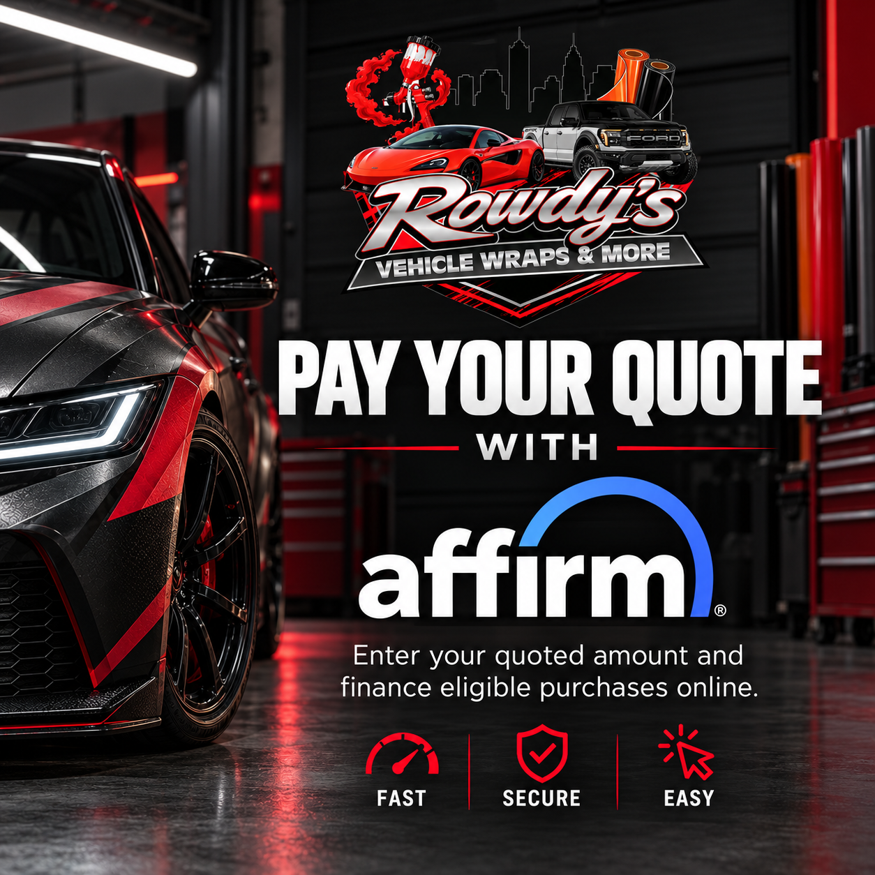 Pay Your Quote with Affirm