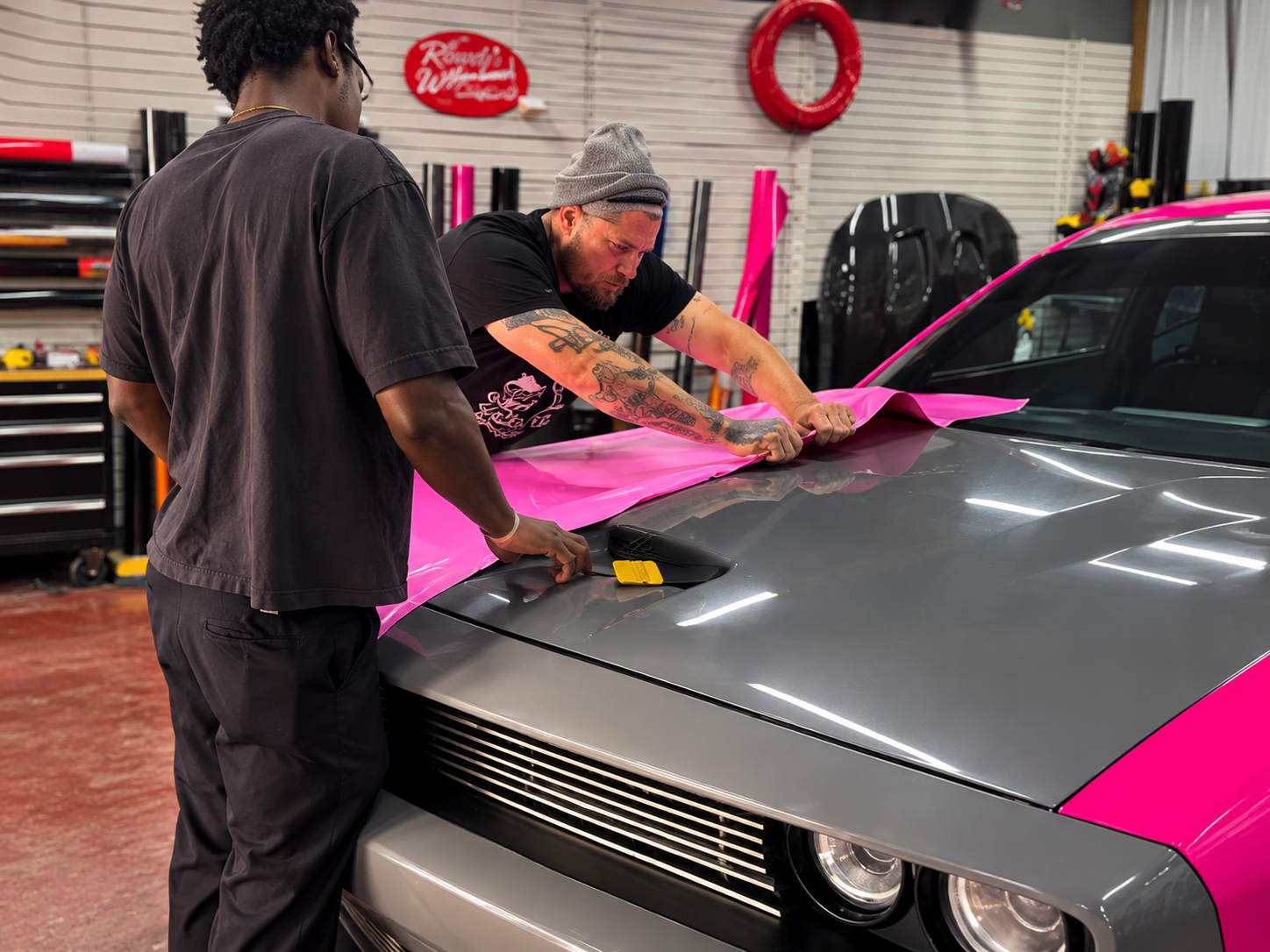 Hands-on vinyl wrap training Jacksonville FL at Rowdy's Wraps